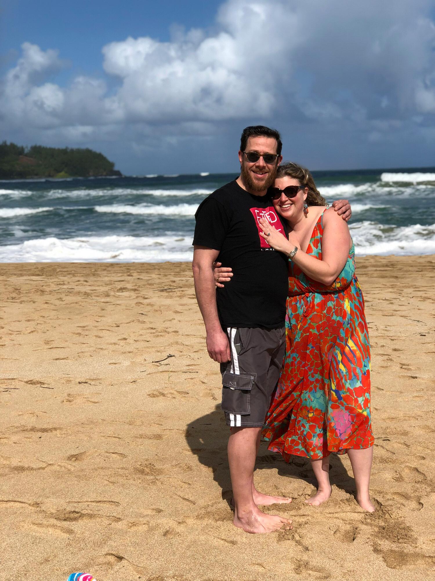 Post engagement in Kauai, Hawaii
