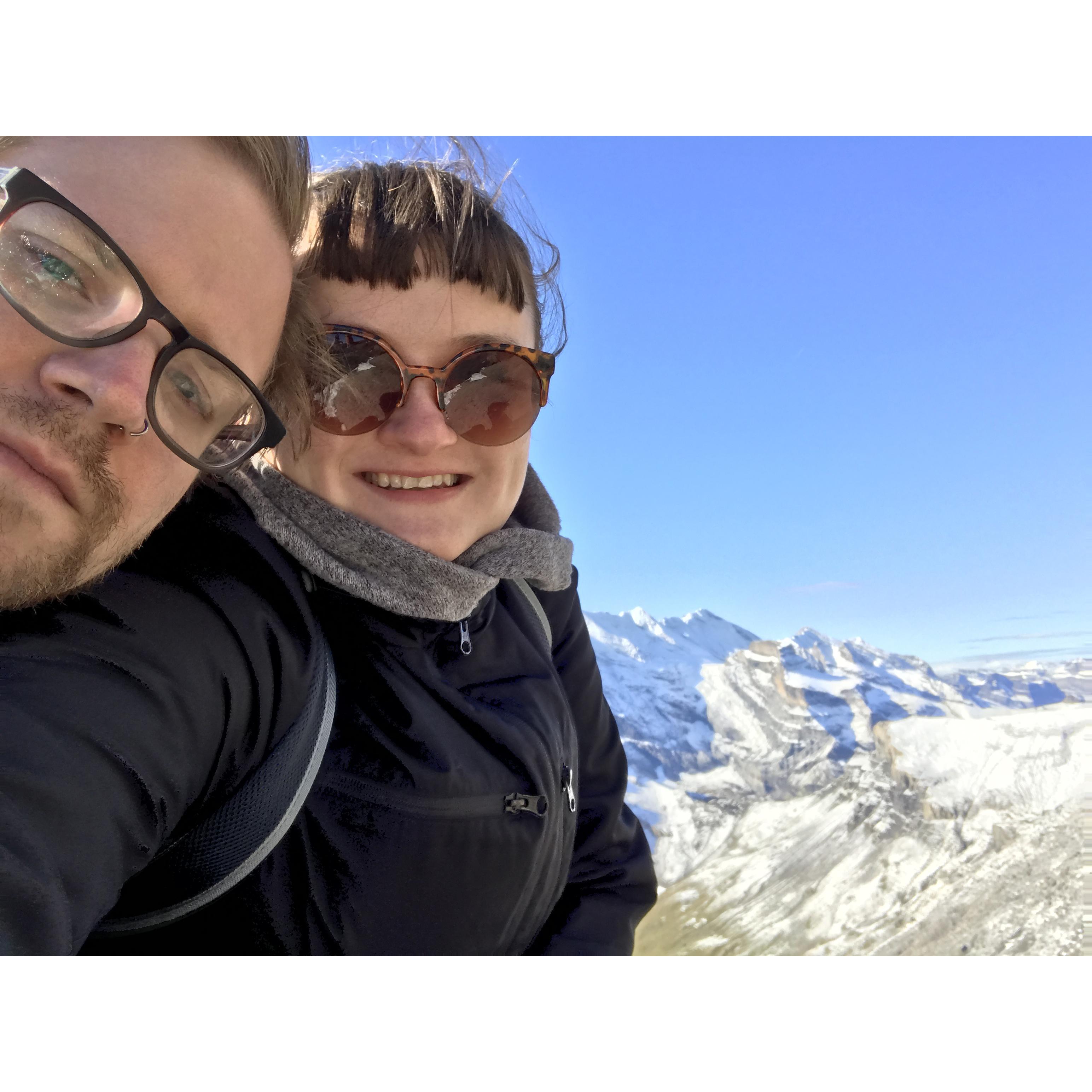 On top of the world at Piz Gloria, Switzerland