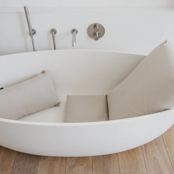 Seat Bath Pillow Ivory Pearl