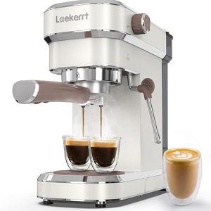 Espresso Machine, Expresso Coffee Machines for Home, 20 Bar Cafetera Espresso with Milk Frother Steam Wand, Compact Small Coffee Maker for Latte and Cappuccino (Pear White, Stainless Steel, Gift)