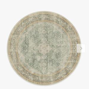 Adeline Natural Sage Flatwoven Rug | Ruggable US 8' ROUND