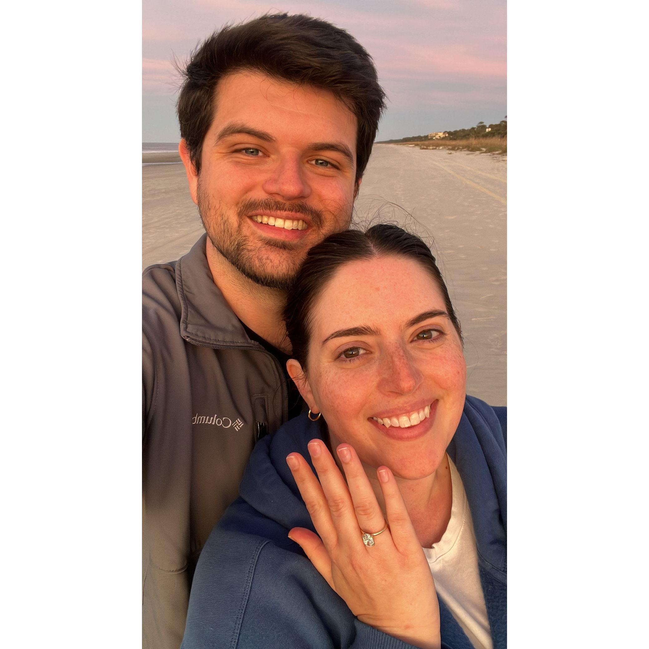 This is right after we got engaged while the sun was setting!!!