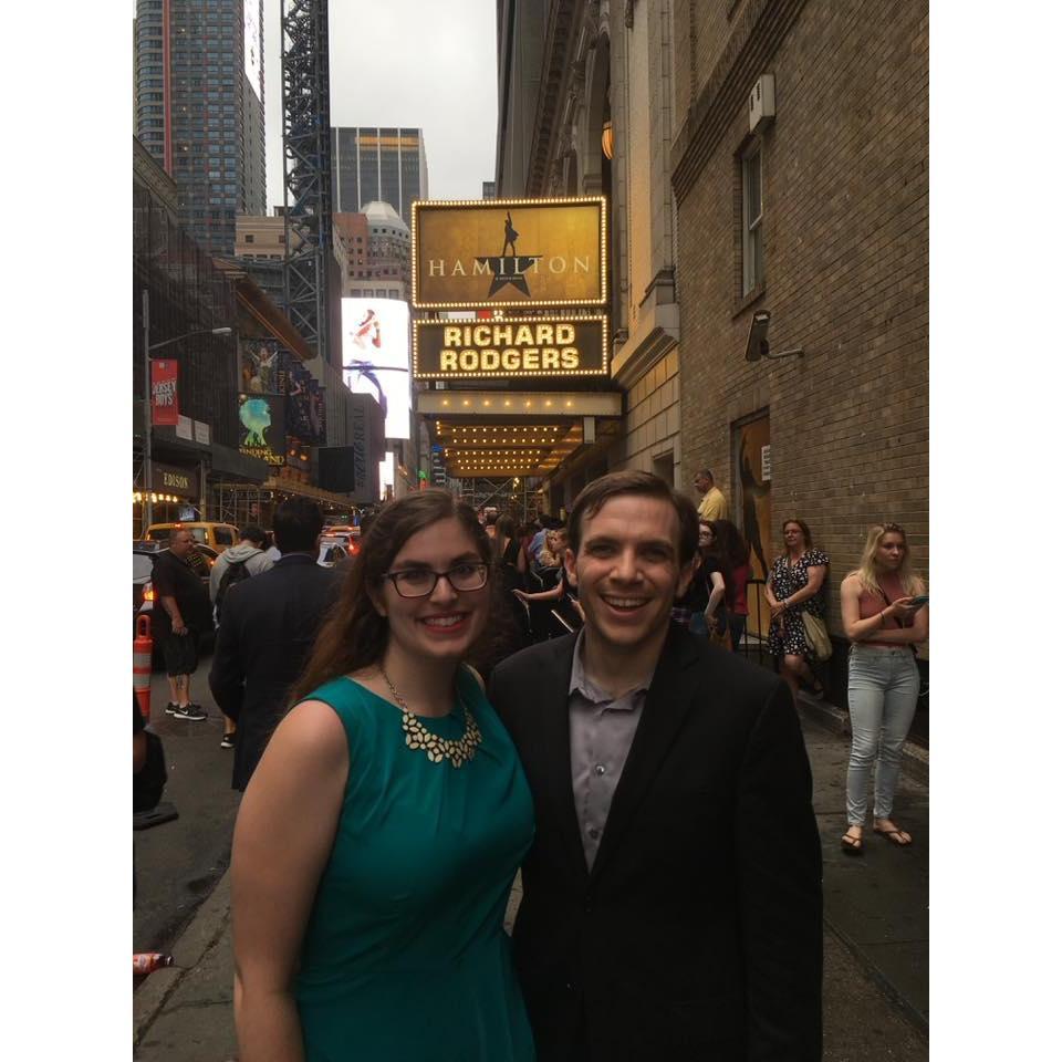 Dorothy said, or at least meant to say, "I love you" for the first time after they saw Hamilton with the original cast.