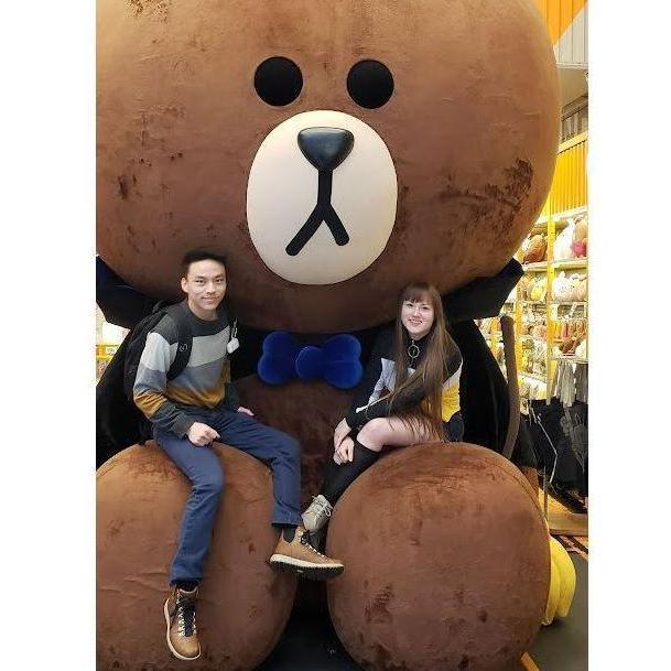 Our first Korea trip at a LINE FRIENDS store.