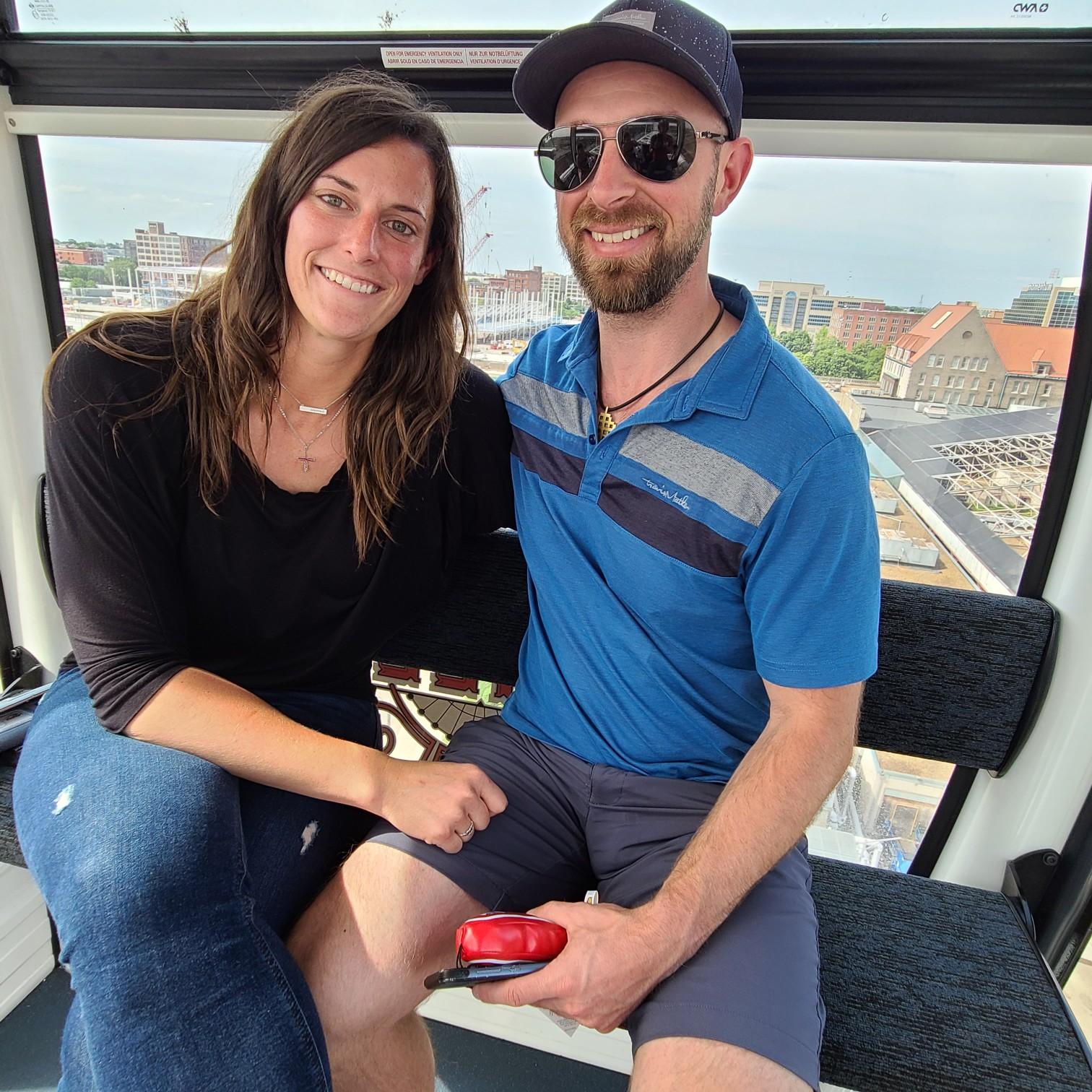 First time on the St. Louis Wheel when meeting my family for the first time