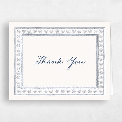 Beige Non-Photo Wedding Thank You - Martinique Landscape