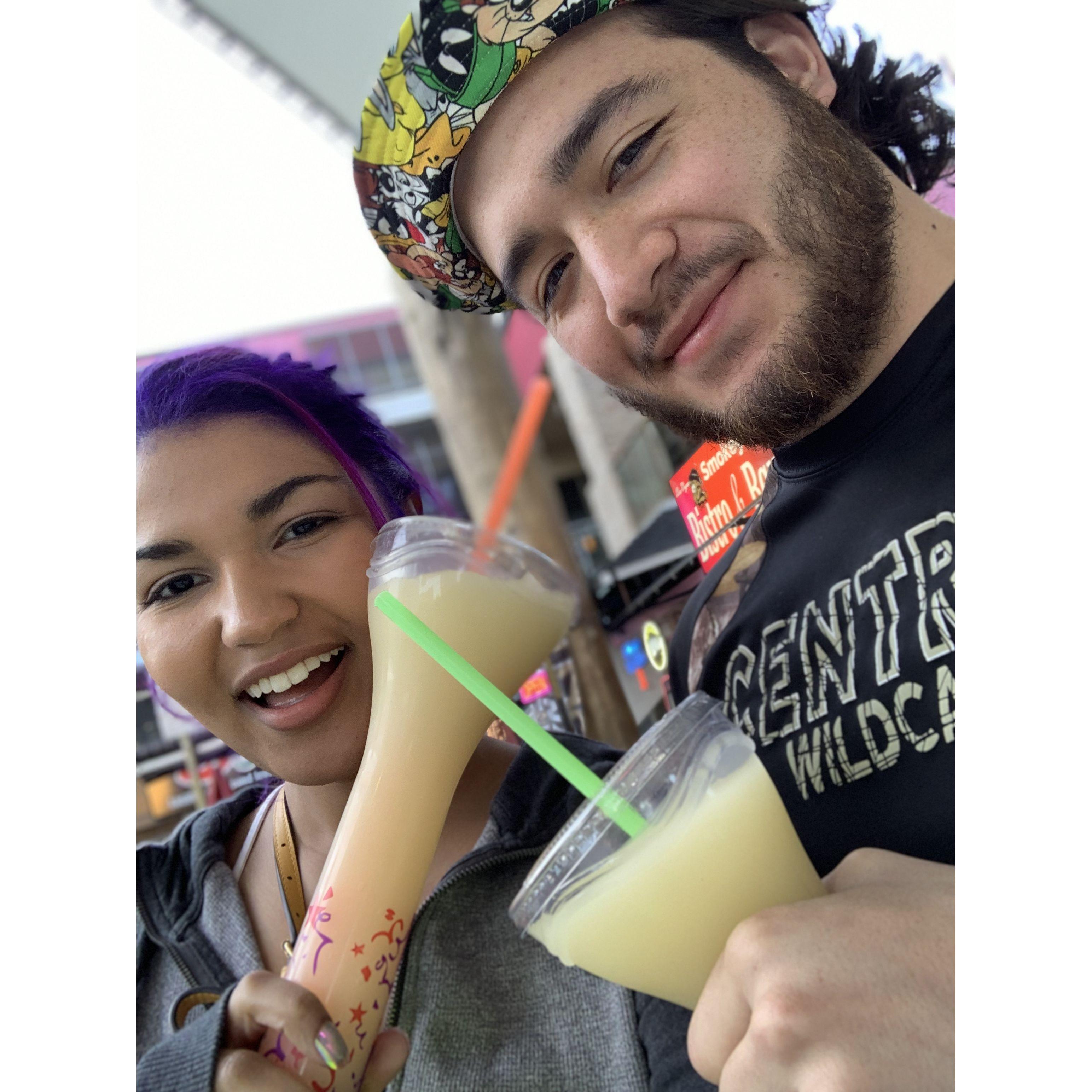 Our first out-of-state trip together in Vegas! The luckiest part of the trip was spending time together.