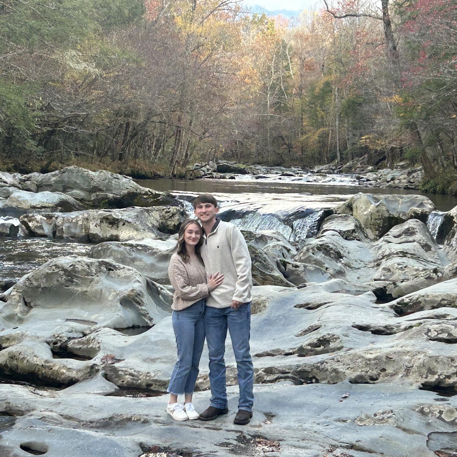 Our last picture as boyfriend/girlfriend, Dayne popped the question right after this!