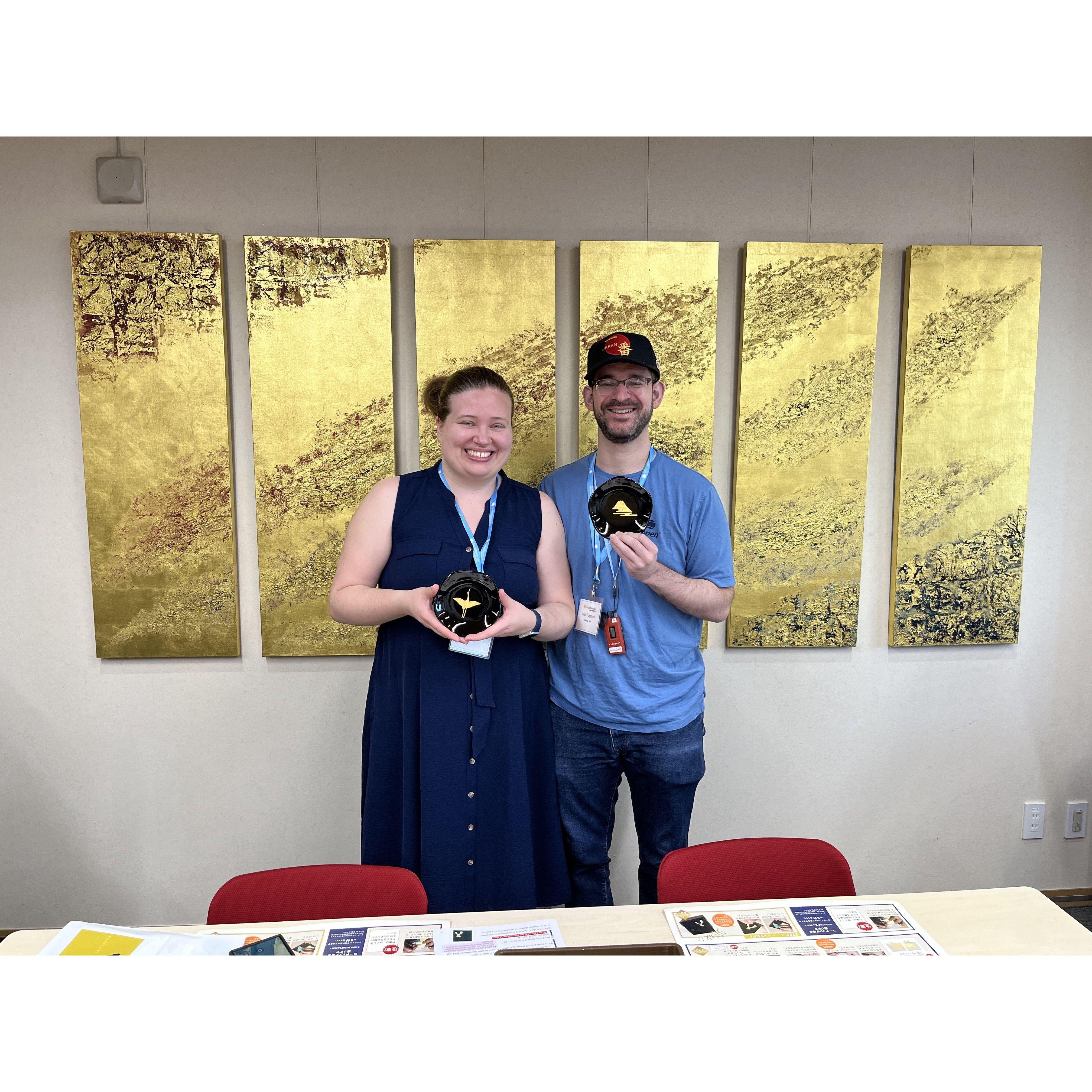 Gold leaf workshop in Kanazawa, Japan in April 2024.