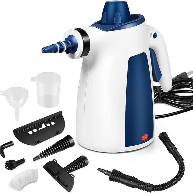 Handheld Steam Cleaner, Pressurized Steam Cleaner Fast Heating Time with Safety Lock and 9 Accessory, Multi-Surface Steam Cleaner with Chemical Free for Car, Home, Kitchen, Bathroom and Floor