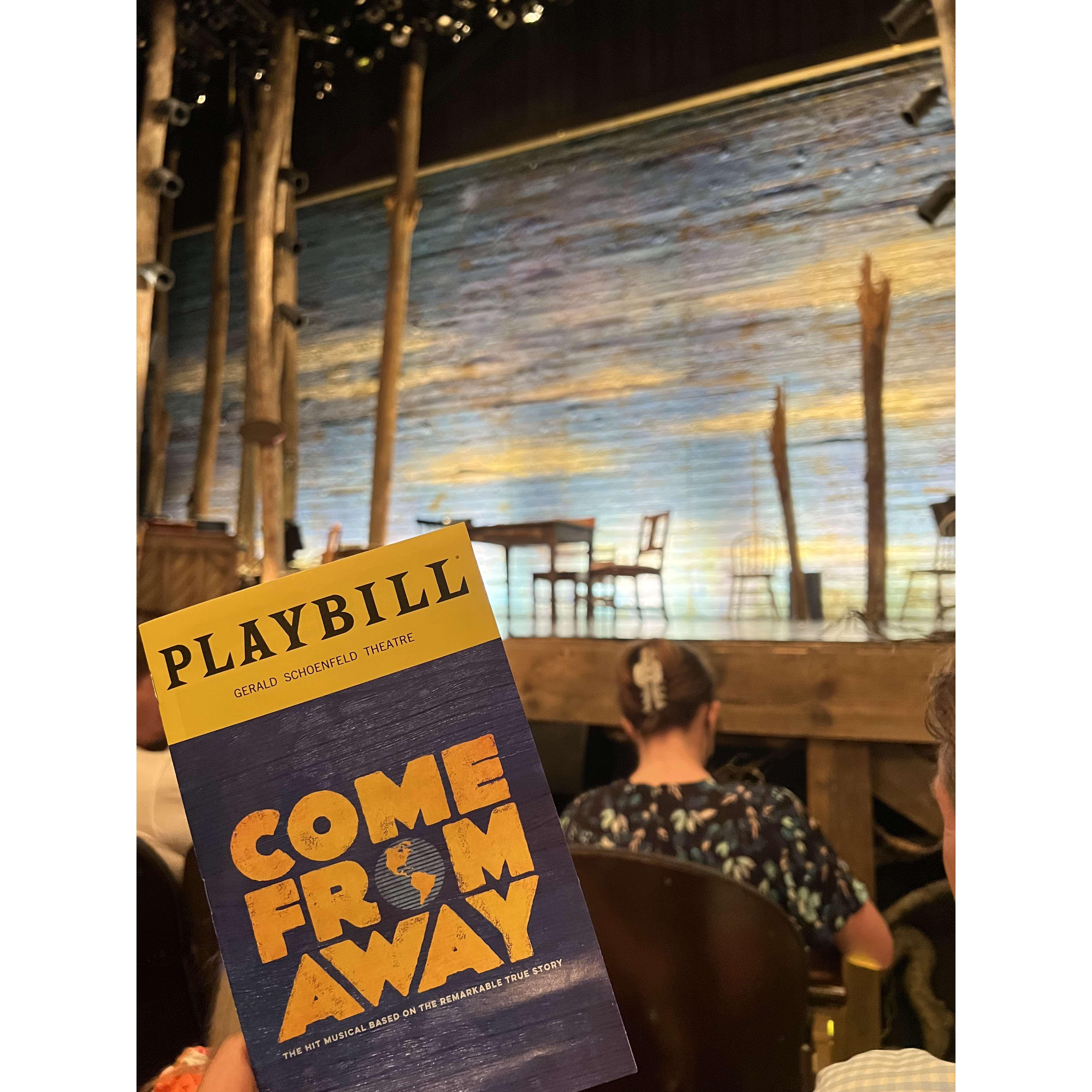 Our 7th show: Come from Away 🌎