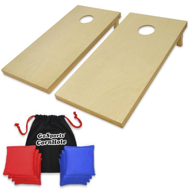 GoSports Solid Wood Premium Cornhole Set (Regulation Size or Tailgate Size)