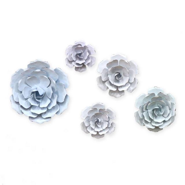 Marmalade Pastel Flowers 5-Piece Metal Wall Décor Set