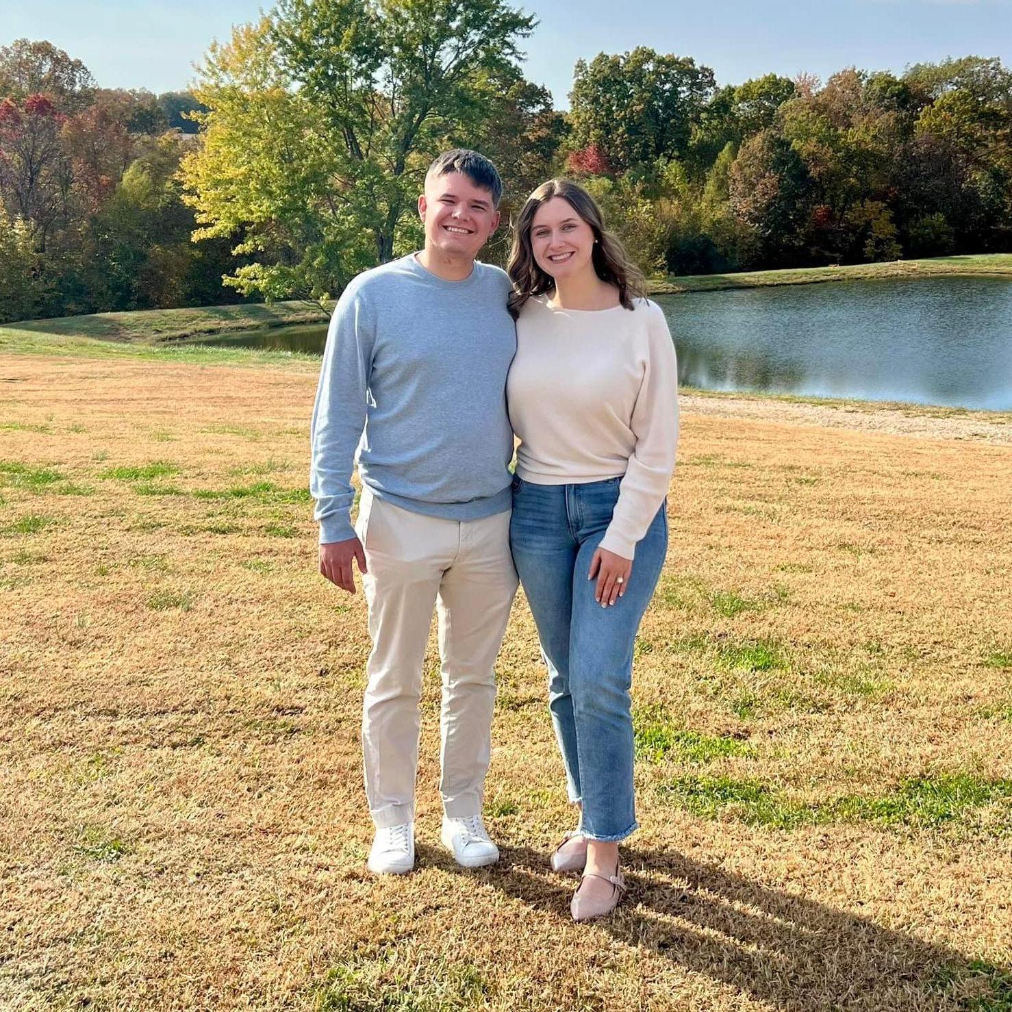 Some kind ladies at Alto Vineyards took this picture of us right after Dawson proposed!
