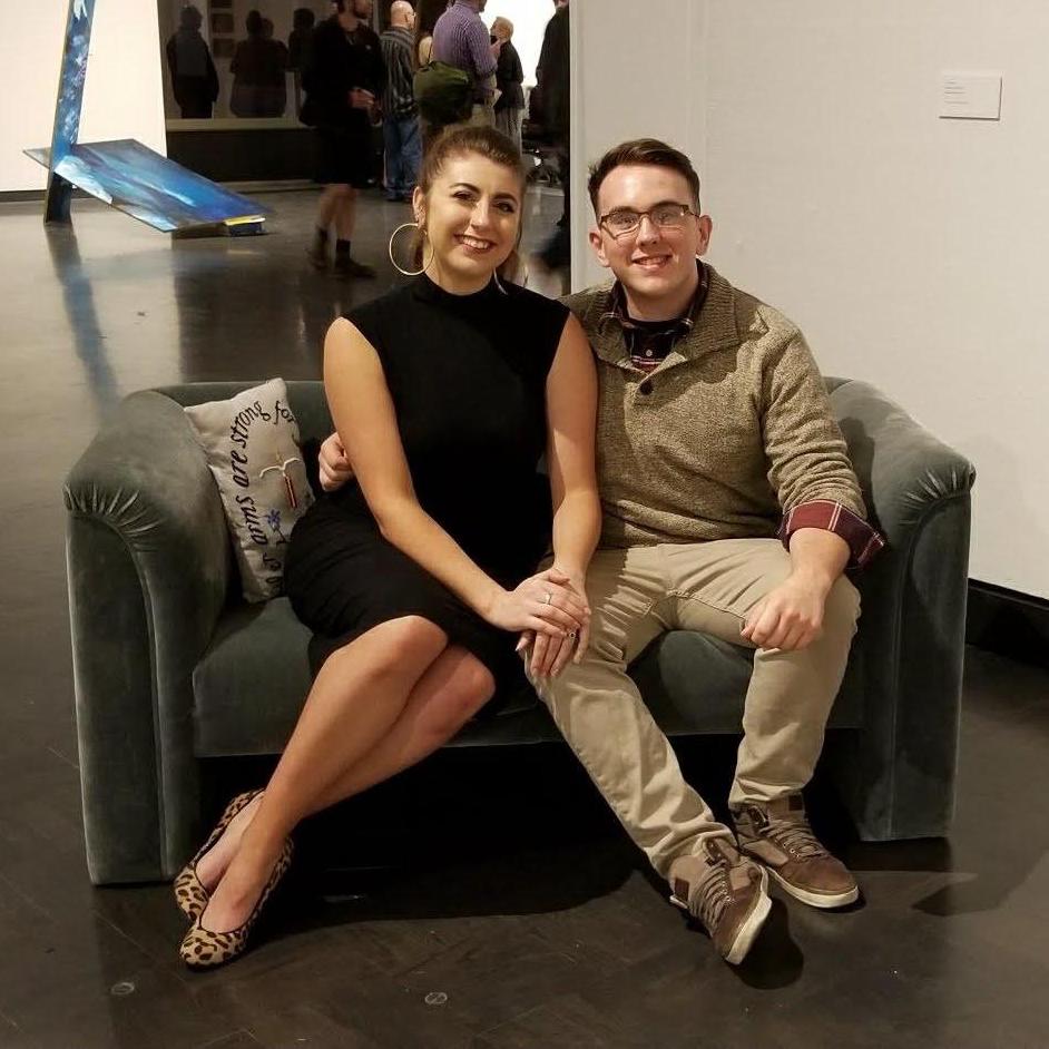 Vince visiting Anna in Washington for her MFA Thesis Exhibition in April 2018