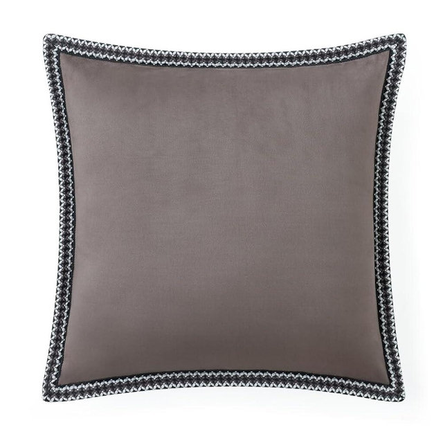 UGG Kirkwood Braid Fleece Decorative Throw Pillow – Soft Plush Accent Pillow with Down-Alternative Insert and Removable Pillow Cover for Home Sofa Living Room Decor, 20x20 (Charcoal Grey)