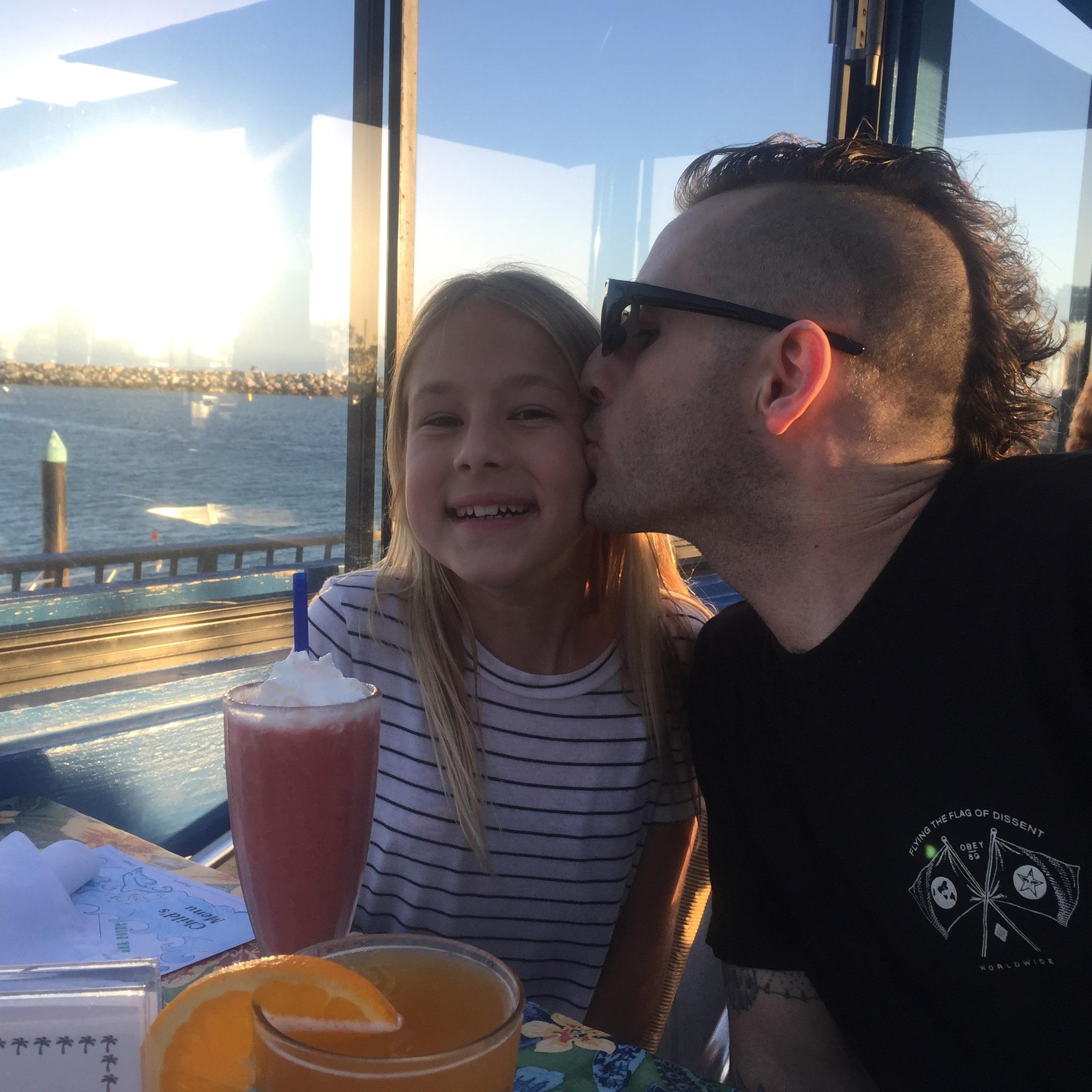 Joey and daughter, Josie, at the waterfront in Dana Point, CA.