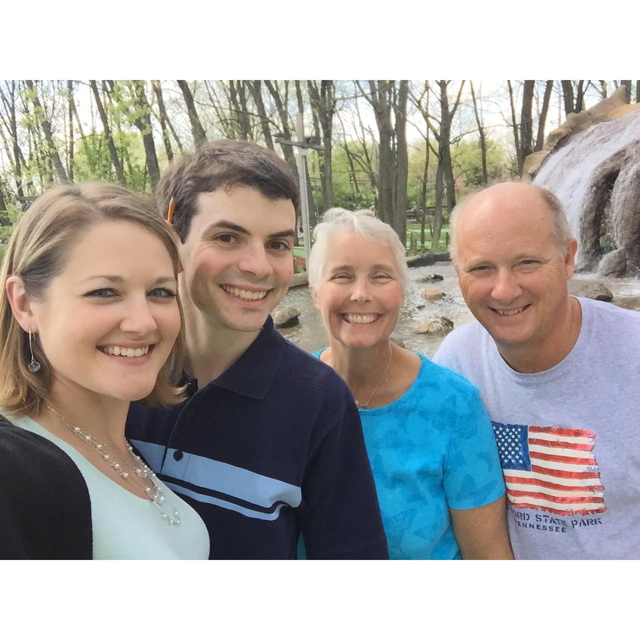 May 2015 - Centerville, Ohio - park exploring with the parents