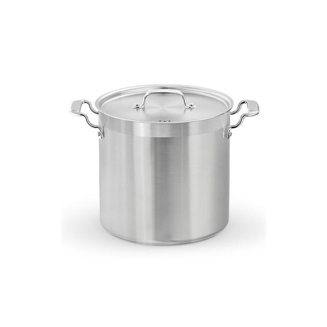NutriChef 16-Quart Stainless Steel Stockpot - 18/8 Food Grade Heavy Duty Large Stock Pot for Stew, Simmering, Soup