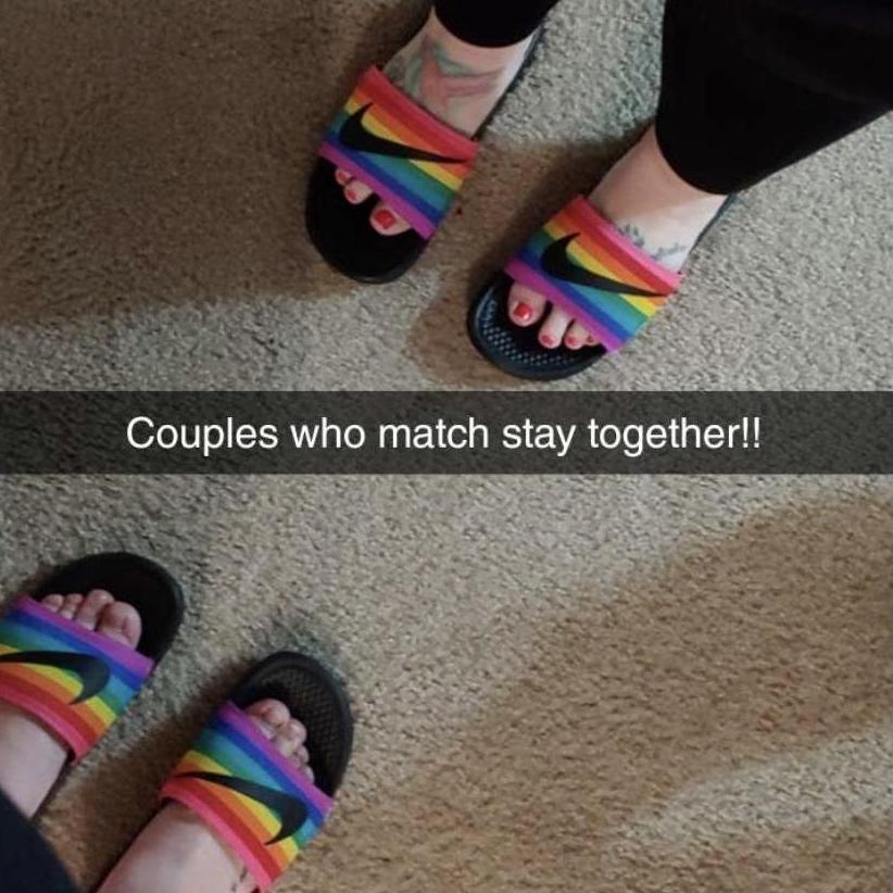 Because we are "that" obnoxious couple who match, HAHA.