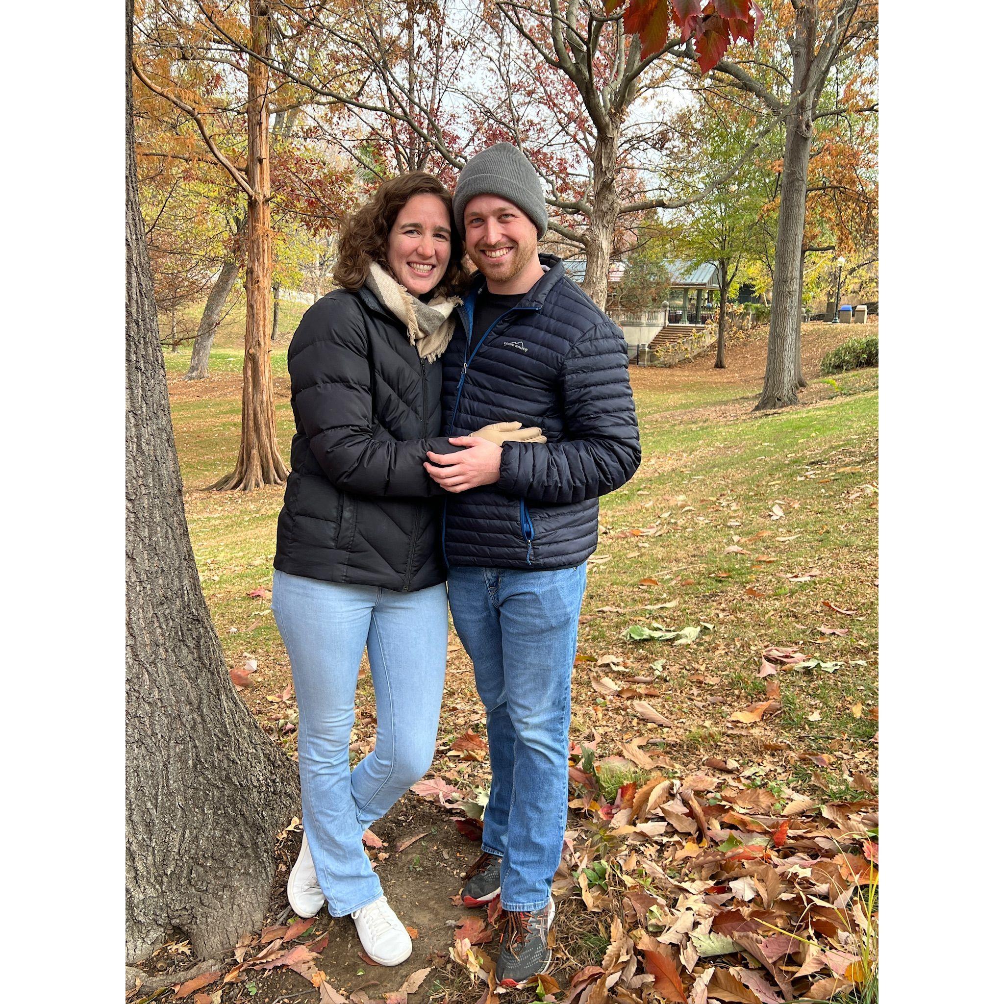 At the St. Louis Zoo when Thomas met Tori's family for the first time!