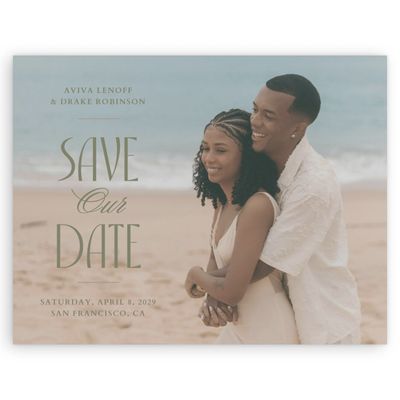 Khaki Green Wedding Digital Save the Date - Trogir Photo