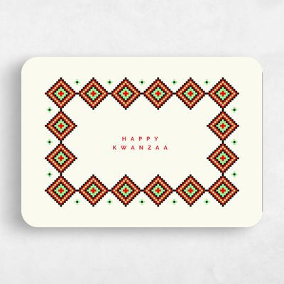 Red Rounded Holiday Card - Lucia