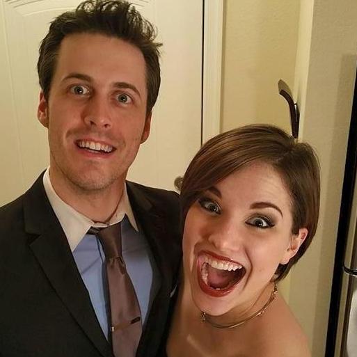 Being goofballs before our first Salesforce holiday party together.