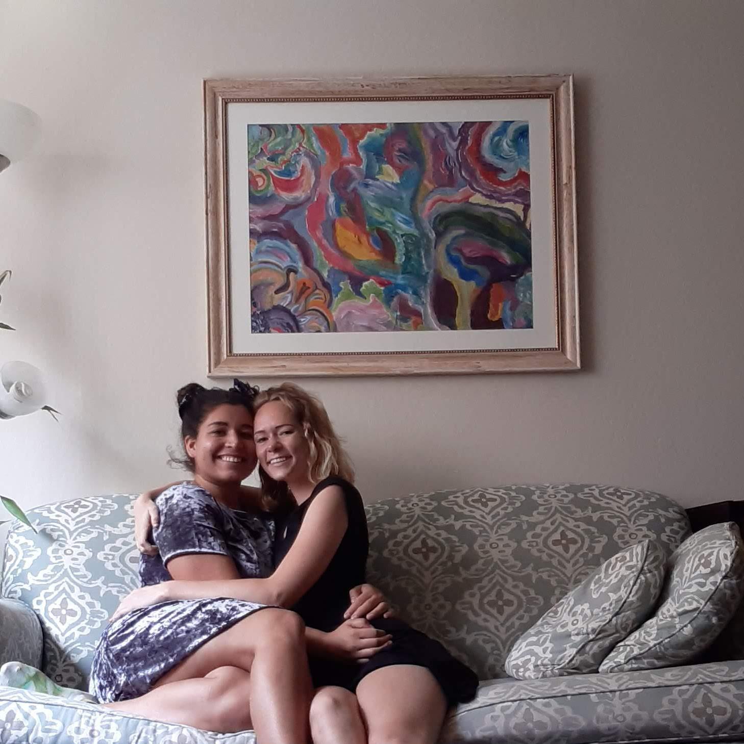 Back in the states (thanks COVID) Our first apartment in Oakland featuring the painting we made together in Manguzi & brought all the way back.