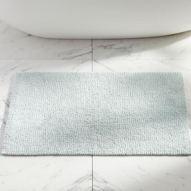 Porcelain Blue Classic Organic Loop Bath Mat, 21x34"