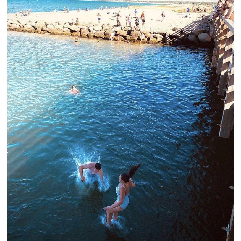 Jumping off Jaws Bridge! (Martha's Vineyard, MA) 