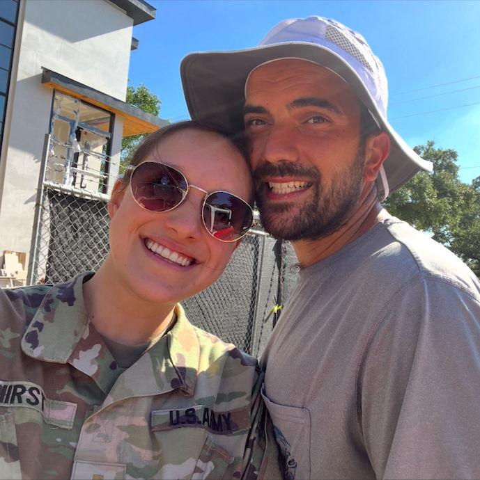 At the job-site of Dumfires house - 2024