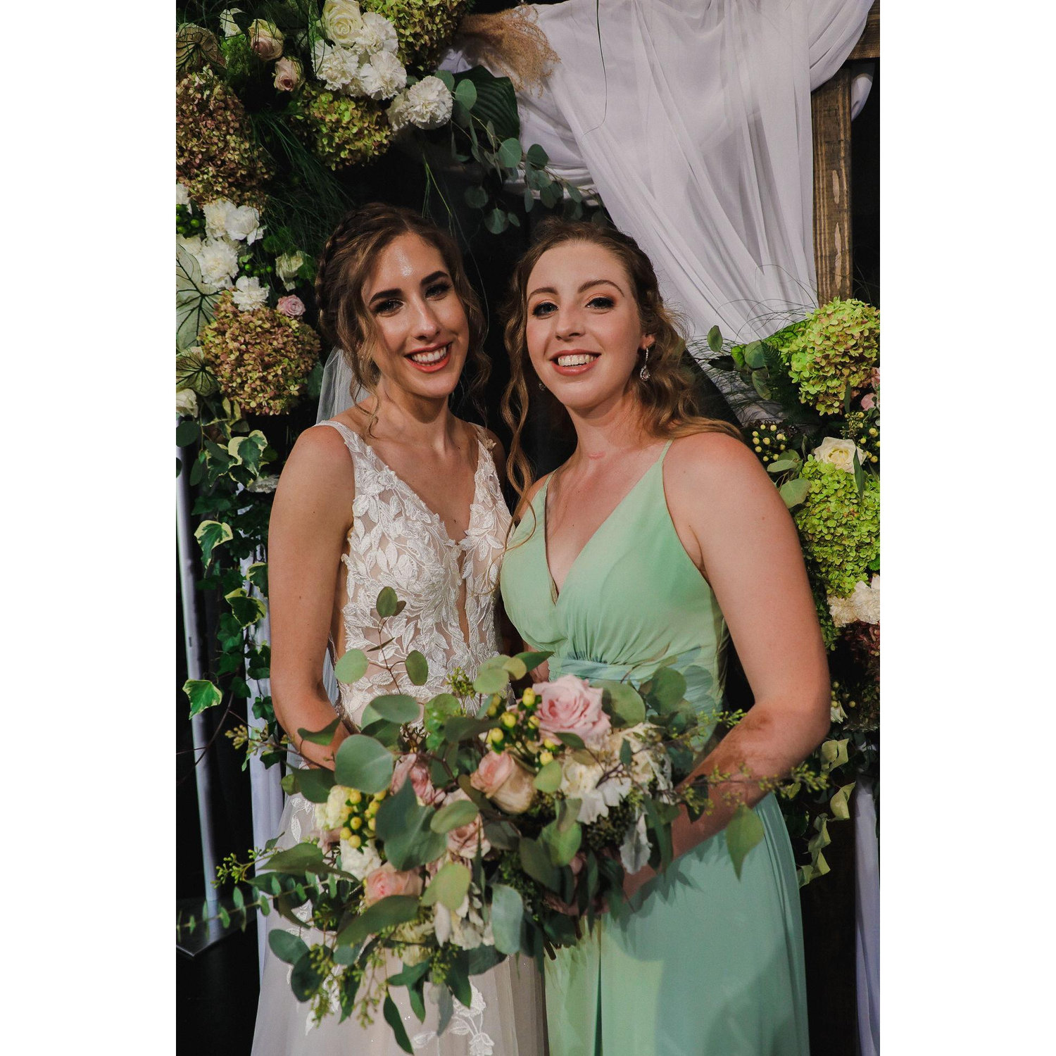Alison and Emma at Alison’s wedding