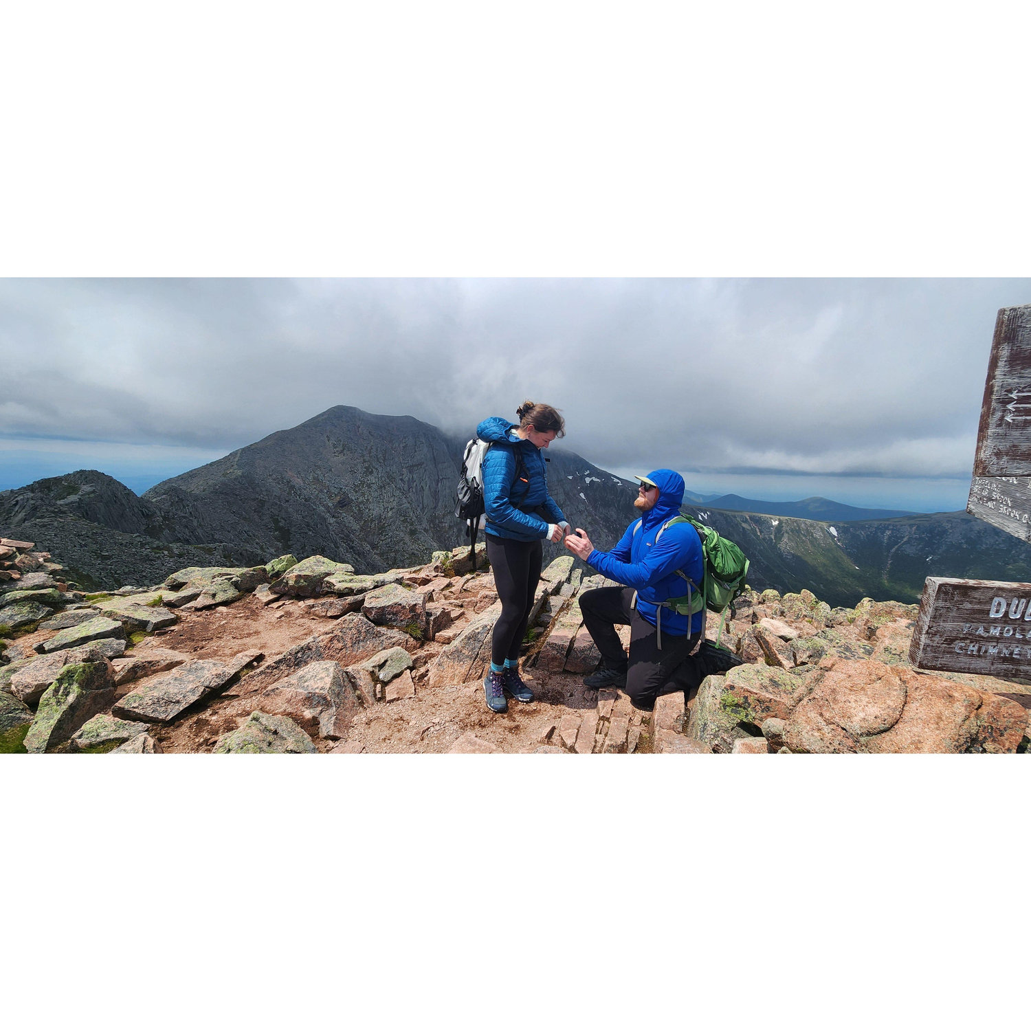 Our engagement on the top of Mount Katahdin