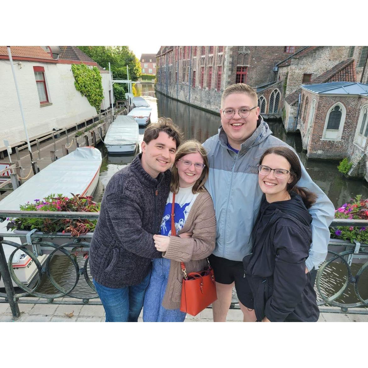With a couple of our best friends -- Jonah and Makayla -- in Bruges!
