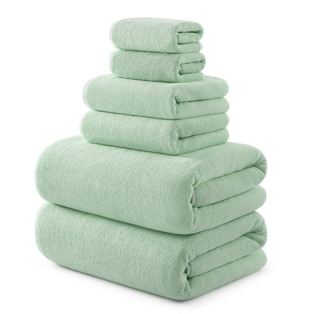 REDKISS Ultra Soft Bath Towel Set of 6 - Oversized Bath Sheets (70 x35 in), 670GSM Highly Absorbent, Quick Dry Green Towel Sets for Bathroom, Spa, Hotel, Gym