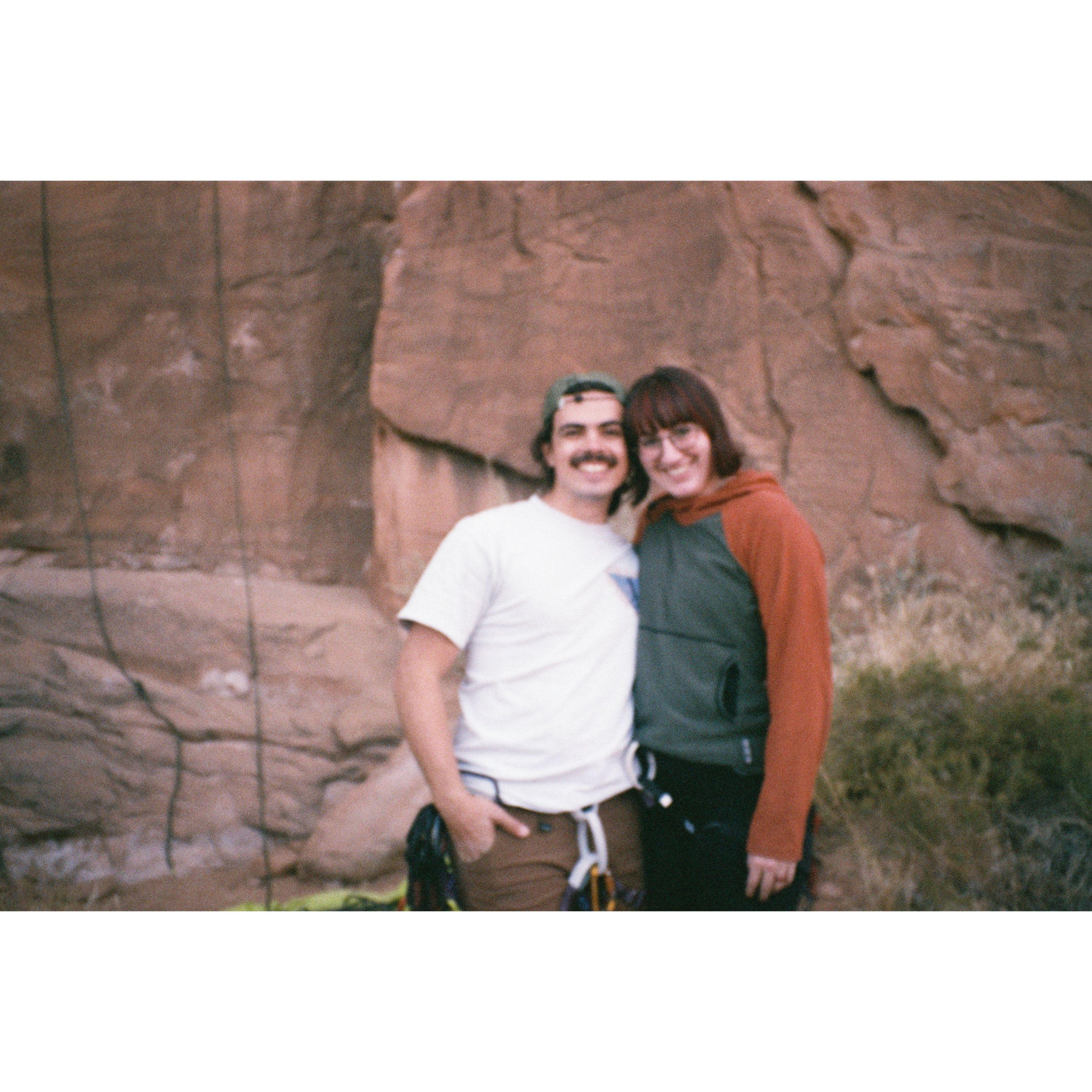Film camera at the climbing wall