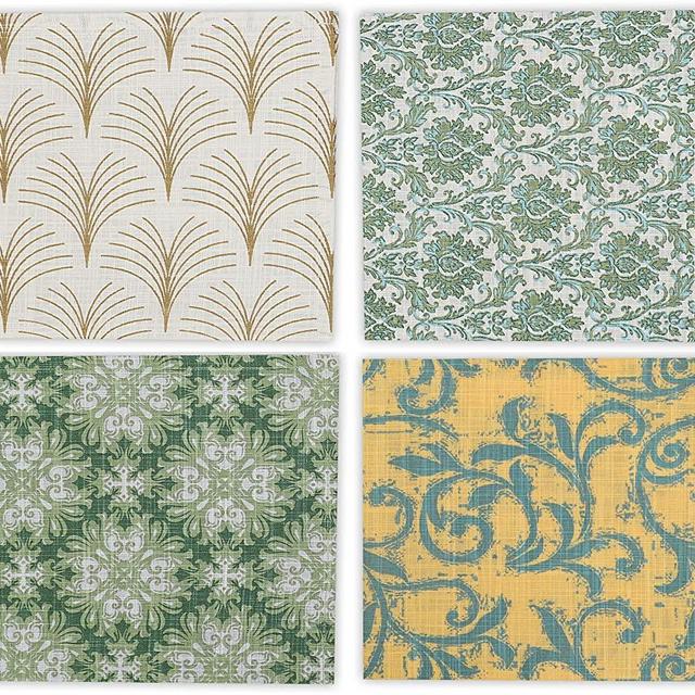 Ruvanti Cloth Napkins 24 Pack 18x18 Inch Dinner Napkins, Soft & Absorbent 100% Cotton Napkins Cloth Washable & Reusable. Linen Napkin for Christmas, Thanksgiving Dinner, Weddings Parties -Multi Design