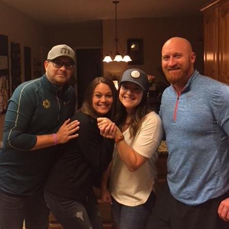 Celebrating with Bro and Sis-in-law!! Woo! We engaged!
