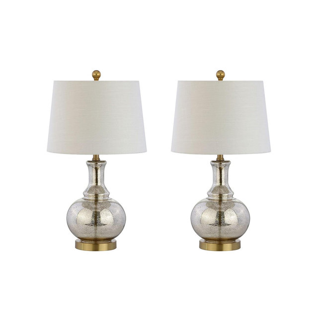 JONATHAN Y Lavelle Glass Led Table Lamp, Set Of 2