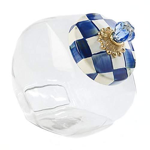 MacKenzie-Childs Cookie Jar with Royal Check Enamel Lid