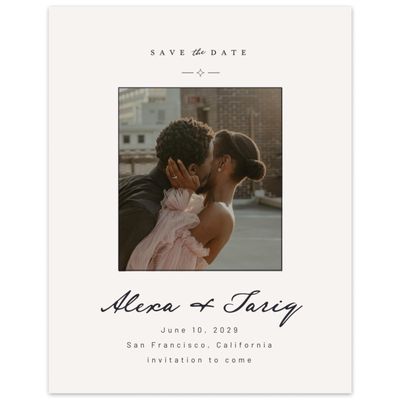 Light Oatmeal, Beige Wedding Digital Save the Date - Finnian Photo