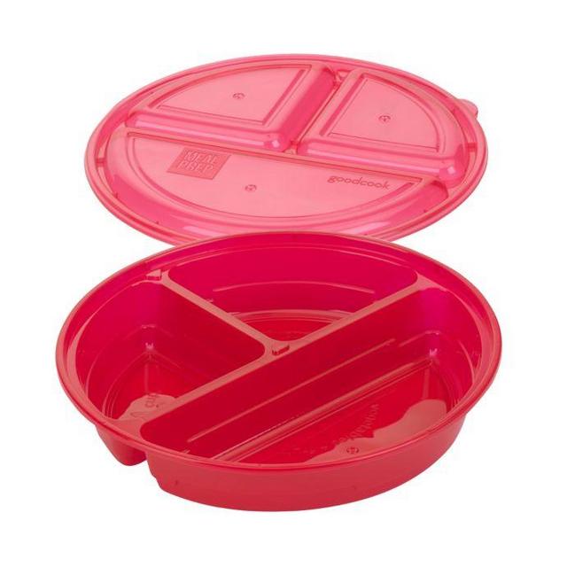 GoodCook Meal Prep 3-Compartment Round Food Storage Containers (10-...
