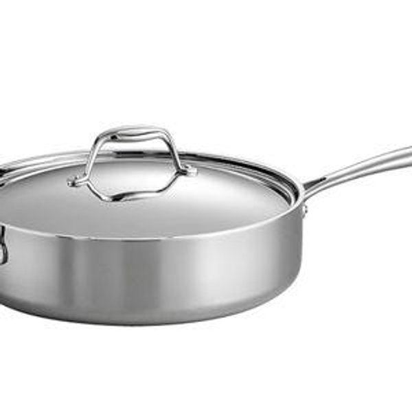 Tramontina Signature Tri-Ply Clad Stainless Steel 6-Quart Saute Pan with Lid