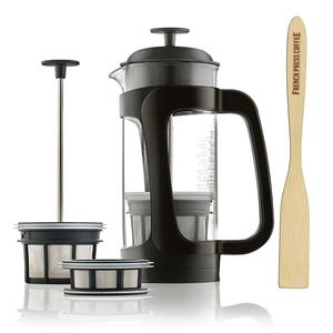 Espro P3 - French Press Coffee Maker with Thick & Durable SCHOTT Duran glass + Bonus Wooden Stirring Spoon (with Coffee Filter, 32 oz)