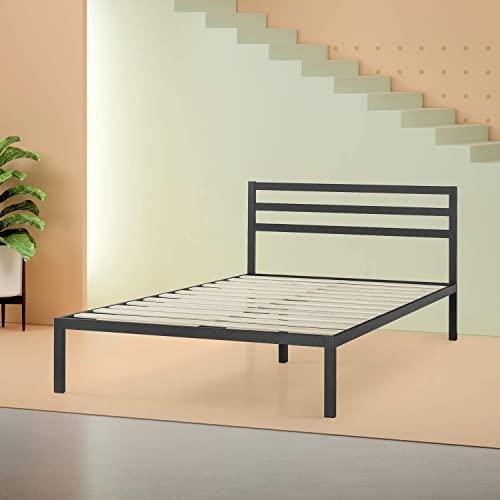 Zinus Mia Modern Studio 14 Inch Platform 1500H Metal Bed Frame With Headboard, Full