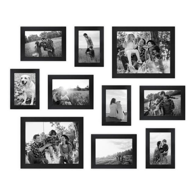 SALT™ 10-Piece Gallery Wood Picture Frame Set in Black