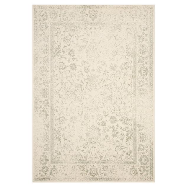 Ivory/Sage Medallion Loomed Area Rug 6'X9' - Safavieh