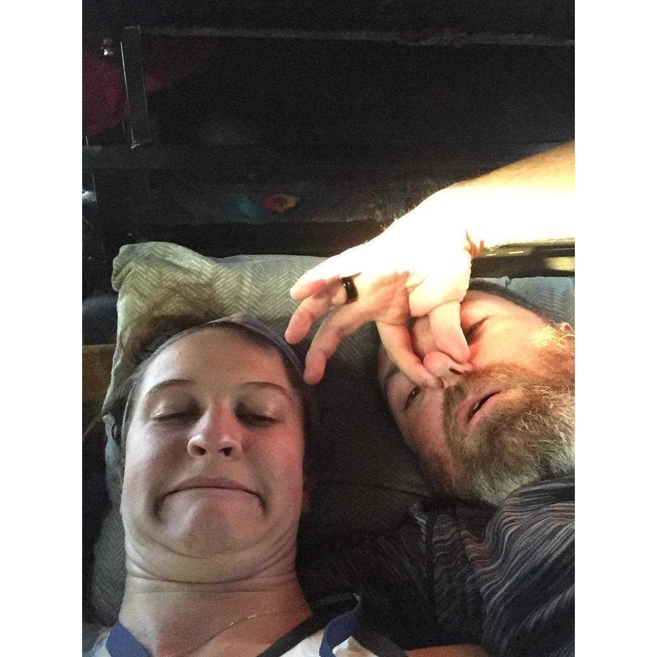 Countless nights spent on a charter bus teaching drum corps