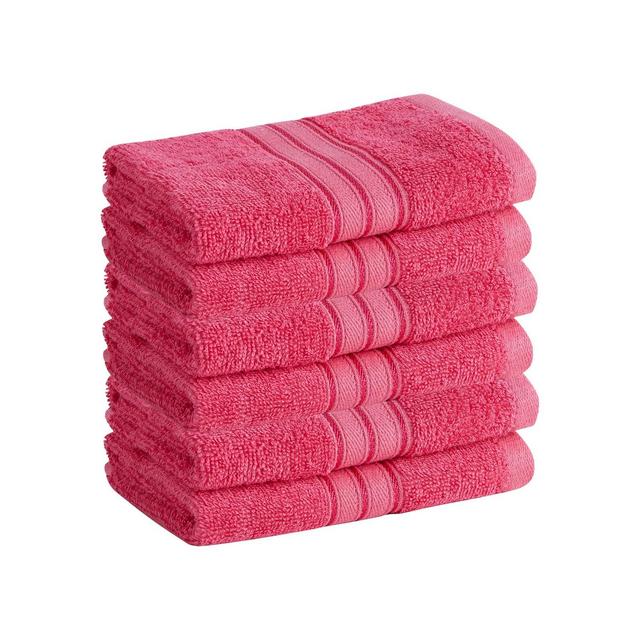 6pk Cotton Blend Washcloths Fuchsia - Cannon